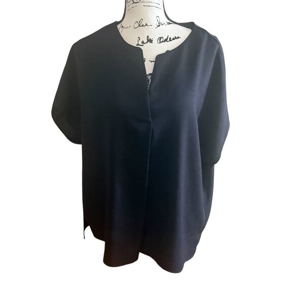 INDIVI by Atsuro Tayama Blue Oversized Blouse Top Japanese Minimalist XL - Picture 1 of 6